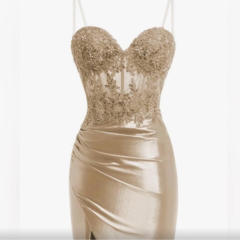 Elegant Gold Mini Dress